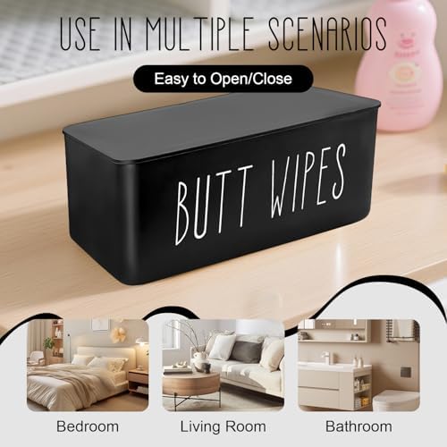 Side view of Equnroy bathroom wipe storage box