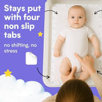 Waterproof baby underpad showing the leakproof backing material