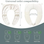 DEEZOMO portable toddler potty seat folded flat next to its matching drawstring storage bag