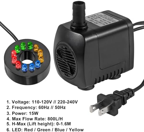 Shutao garden water feature pump with blossom spray attachment head