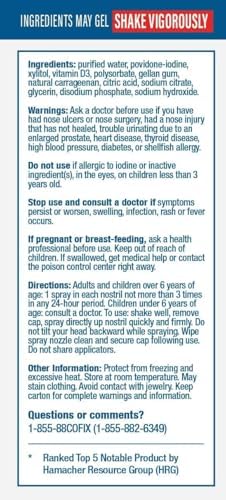 Authentic CofixRx nasal spray packaging for imported health care