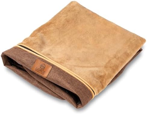 LIORCE extra large dog bed shell detailing the wrap-around zipper for removal