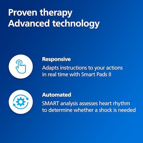 Top view of Philips HeartStart OnSite interface showing voice prompt button