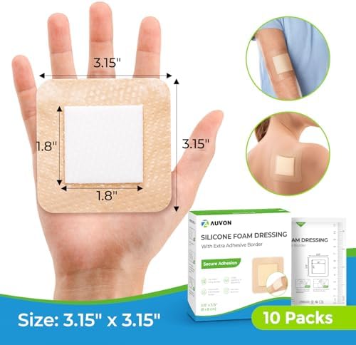 Demonstration of the flexible wound dressing applied securely on a joint area