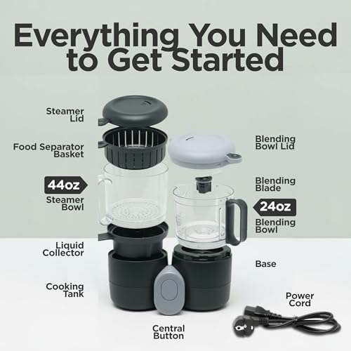 Goodscious baby puree maker machine steaming fresh vegetables