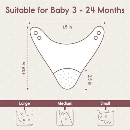 Four pack bundle assortment of the Bazzle Baby Denim and Sage Peyton teething bib collection