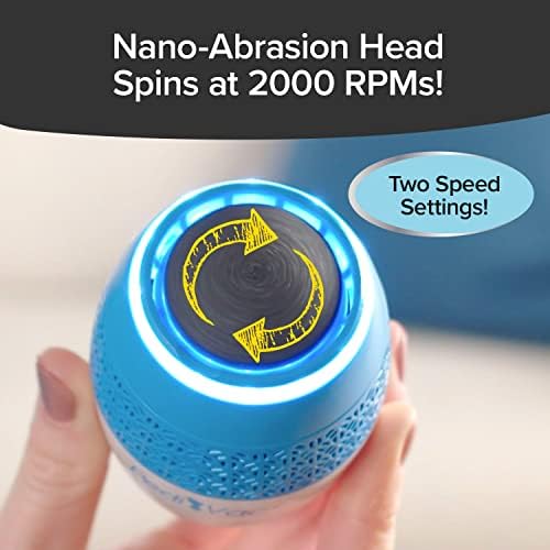 Handheld PediVac device showing the two speed control buttons.