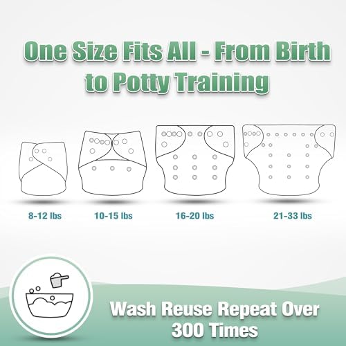 Wegreeco reusable pocket diaper displayed with bamboo absorbent insert