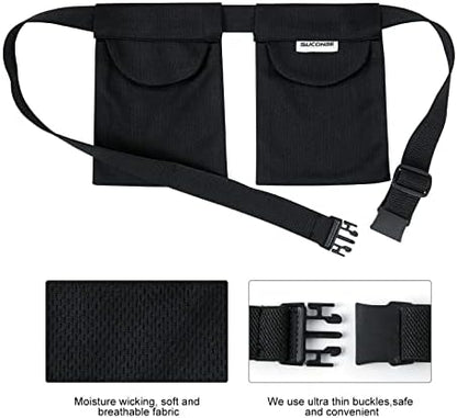 SUCONBE mastectomy surgical drain pouch kit displaying the breathable mesh construction and premium adjustable buckles.