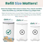 Unscented Dekor refill box highlighting four count pack capacity