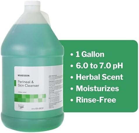 McKesson rinse-free body wash bottle label details