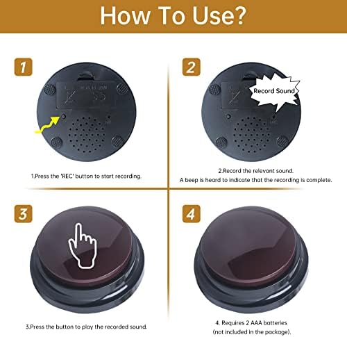 Premium imported USA dog training speech buttons with non slip rubber pads