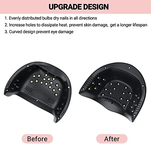 Interior view showing LG dual light source chips in nail lamp