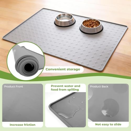 Non-slip food grade silicone pet placemat