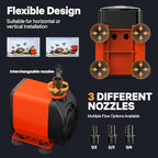DOKO submersible pump packaging contents including the sixty watt motor assembly and multi-diameter adapters.