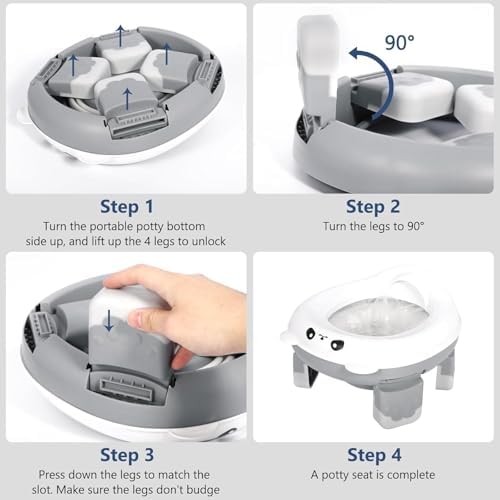 Asiv travel potty with training charts and accessories