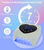 HUGMAPLE rechargeable nail curing lamp with wireless setup