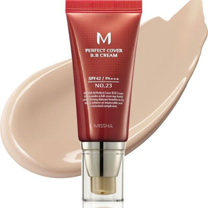 MISSHA M Perfect Cover BB Cream Number 23 Natural Beige 50ml bottle front view