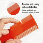 Pet grooming comb set with ergonomic handles and steel needles