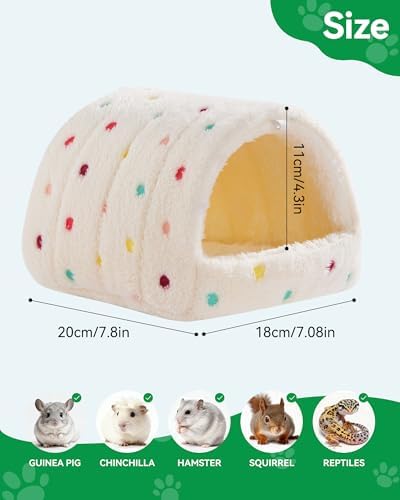 Warming Guinea Pig Hideout Guinea Pig House, Washable Hamster House, Small Animal Hideout Cage for Hamsters Chinchillas Hedgehogs Ferrets Bearded Dragons - Image 3