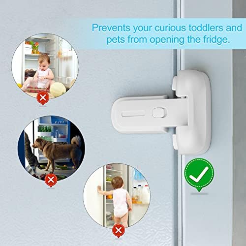 Clymene child safety refrigerator lock in open position