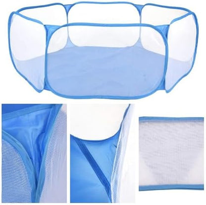 Hamster Foldable Exercise Playpen, Breathable and Transparent Pet Playpen, Indoor/Outdoor Cage Small Animal Fence for Syrian Hamster Rats Chinchillas Rabbit Guinea Pigs Gerbils Hedgehogs Reptiles - Image 6