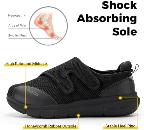 FitVille therapeutic shoes showing the cushioned arch support sole detail