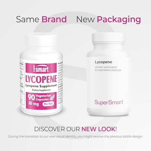 High potency lycopene supplement by Supersmart with 10 percent carotenoids nutritional facts label