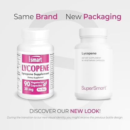 High potency lycopene supplement by Supersmart with 10 percent carotenoids nutritional facts label