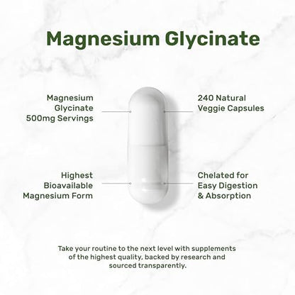 Back label view of Deal Supplement non GMO gluten free magnesium capsules highlighting product purity badges.