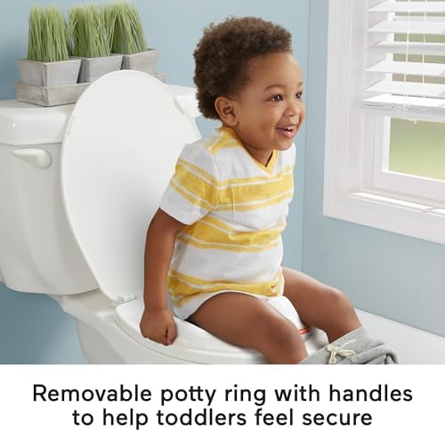 Removable potty ring placed on standard toilet