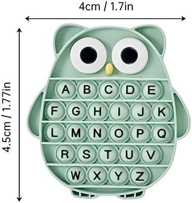Demonstration of a hand pressing the bubbles on the owl decompression board game for anxiety relief.