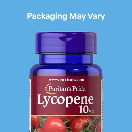 Puritan's Pride Lycopene 100 rapid release softgels label details