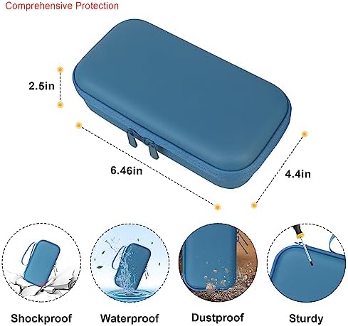 Hard EVA asthma inhaler spacer protective holder demonstrating shockproof and water resistant materials.