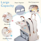 Large capacity maternity backpack interior storage layout