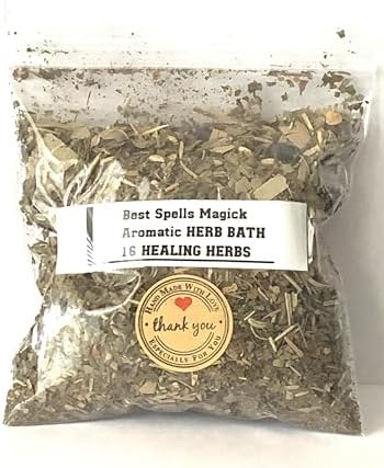 Close-up view of loose dried organic botanical herbs inside transparent pouch