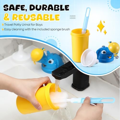 Four pack portable urinal set for toddlers outdoor use