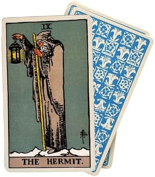 Classic 1909 Tarot deck cards spread out on a table
