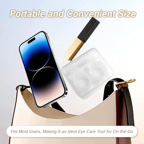 Side profile of the portable eye care set showing the compact size for travel convenience.