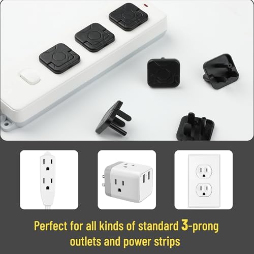 Bates Choice 3-prong socket protector installed on wall plate