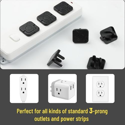 Bates Choice 3-prong socket protector installed on wall plate