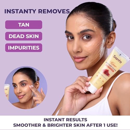 Before and after demonstration of the exfoliating gel rolling away dead skin cells on the hand