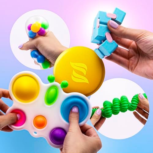 Diverse group of Zen Laboratory sensory toys for children
