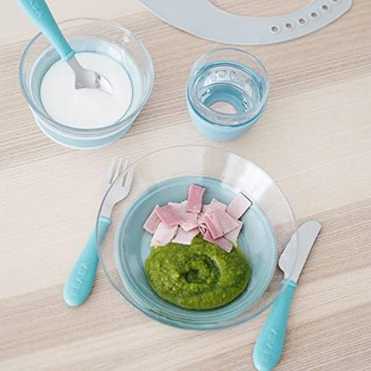 Beaba non-slip kids dining set arranged for a toddler meal