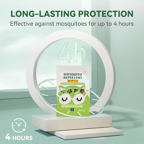 Flodteek mosquito wipes back packaging showing natural essential ingredients like citronella and peppermint