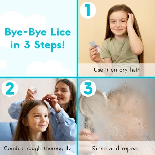 Durable metal head lice treatment comb with rounded safety tips.