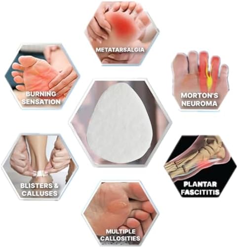 YFLife felt foot pads being applied to a high heel shoe insole for pain relief.