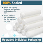 Individually packaged medical gauze rolls for clean and portable emergency medical use.