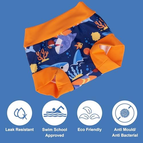 Big Elephant 3-pack swim diapers laid flat on display