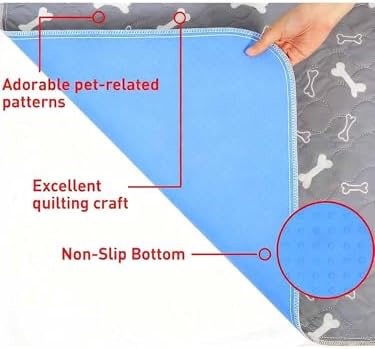 Puppy standing on pheromone-infused training mat
